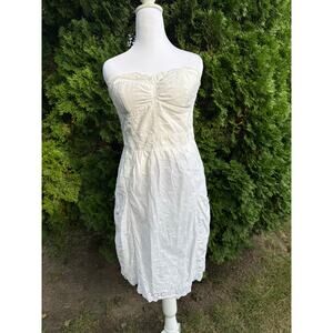 American Eagle Strapless Dress Eyelet Size 8